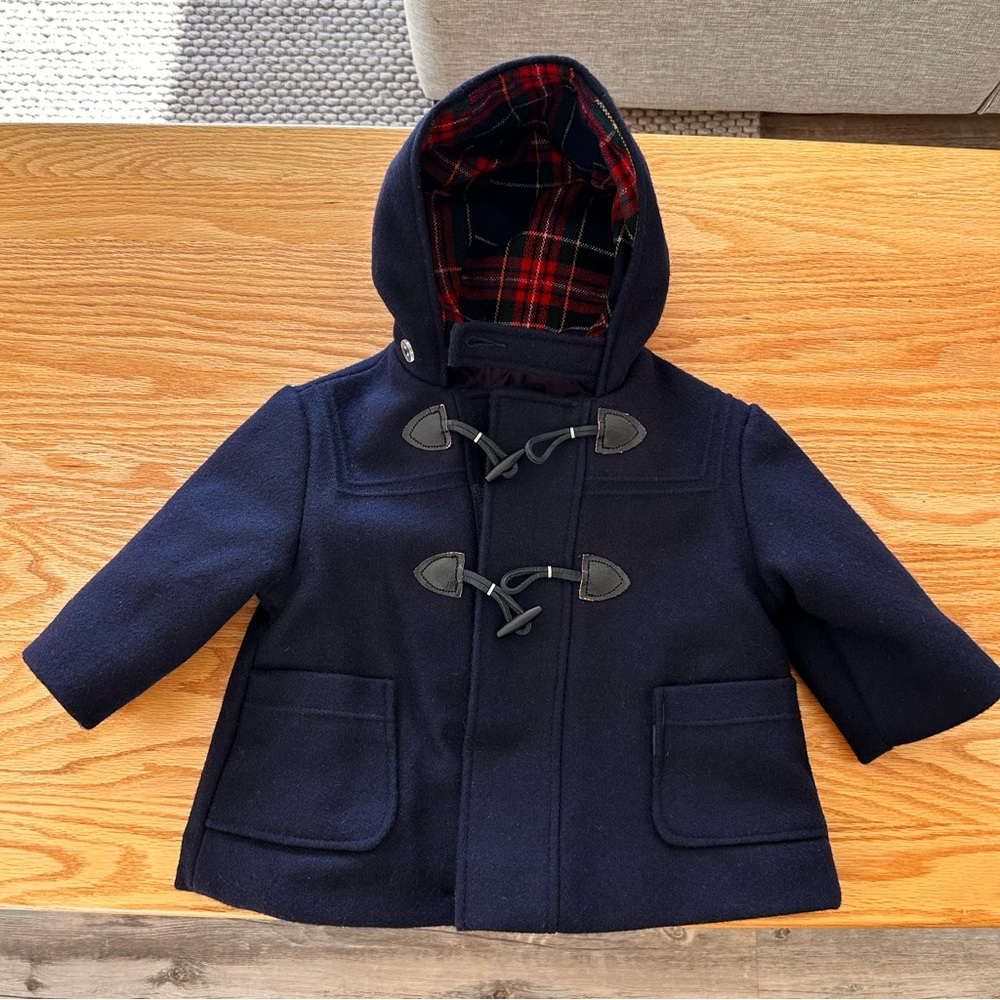 Vintage F.W. Fisher for Ellerie Fashions Wool Duffle Coat 12 Months Made in USA